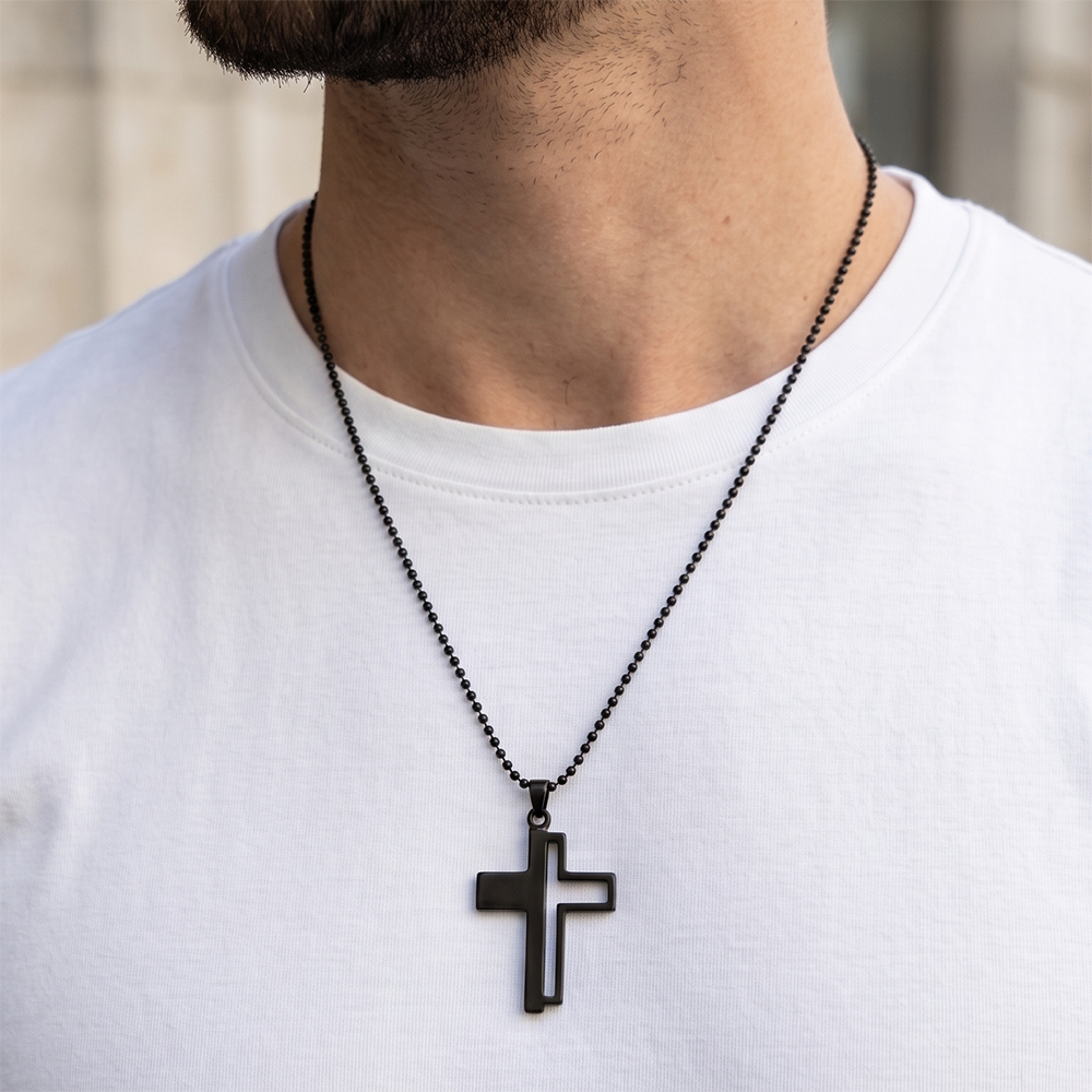 The99Jewel Cross Chain Pendant For Men