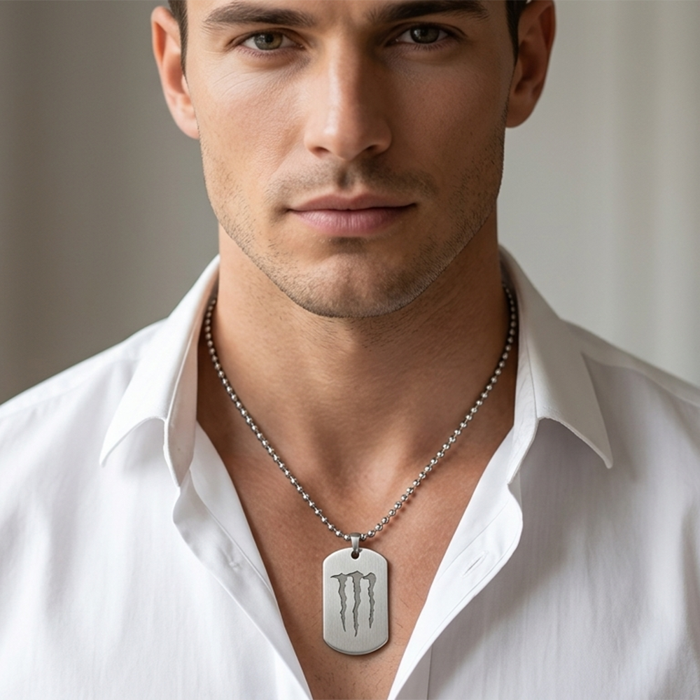 The99Jewel Shattered Steel Monster Claw Chain Pendant for Men's