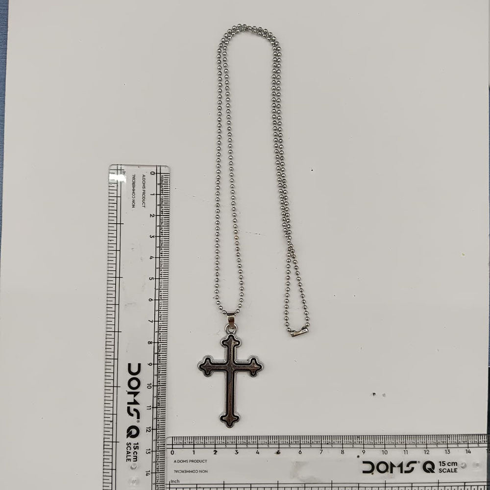 The99Jewel Signature Men's Chain With Cross Shape Pendant | Minimal & Stylish Jewellery for Modern Men