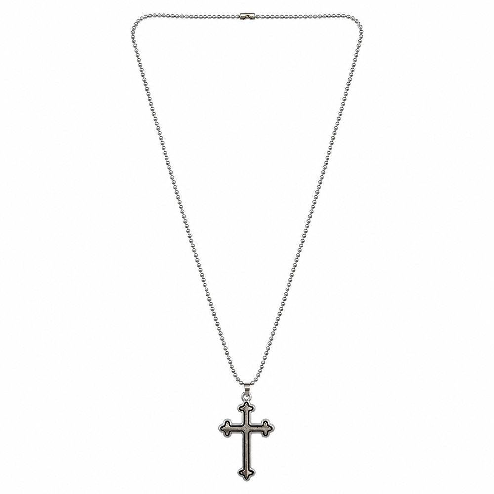 The99Jewel Signature Men's Chain With Cross Shape Pendant | Minimal & Stylish Jewellery for Modern Men
