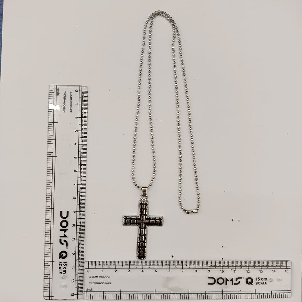 The99Jewel Signature Men's Chain With Cross Shape Pendant | Minimal & Stylish Jewellery for Modern Men
