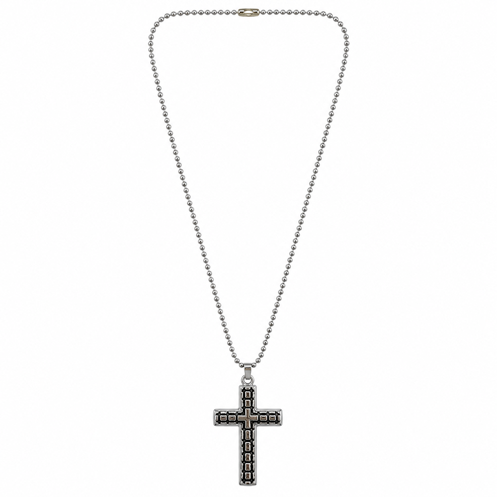 The99Jewel Signature Men's Chain With Cross Shape Pendant | Minimal & Stylish Jewellery for Modern Men