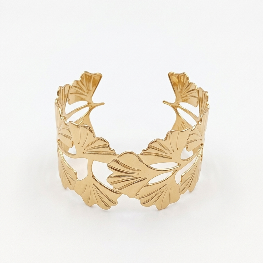 The99Jewel Gold Plated Trendy Floral Cuff Kada