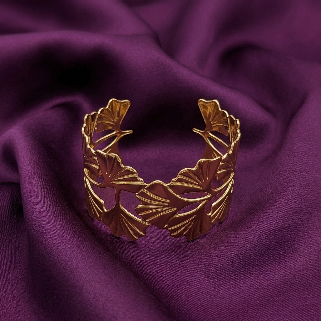 The99Jewel Gold Plated Trendy Floral Cuff Kada