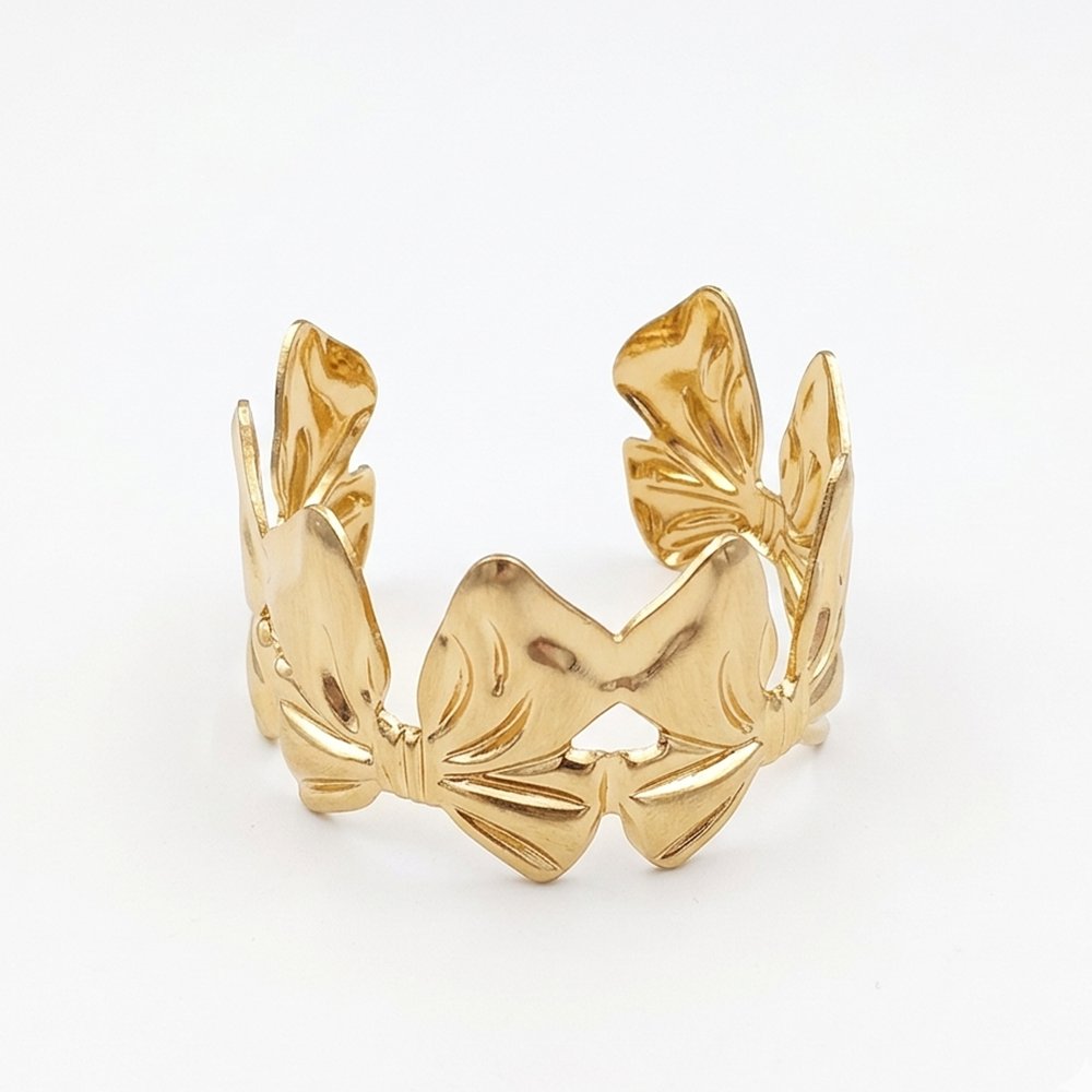 The99Jewel Gold Plated Stylish Boo Desing  Cuff Kada