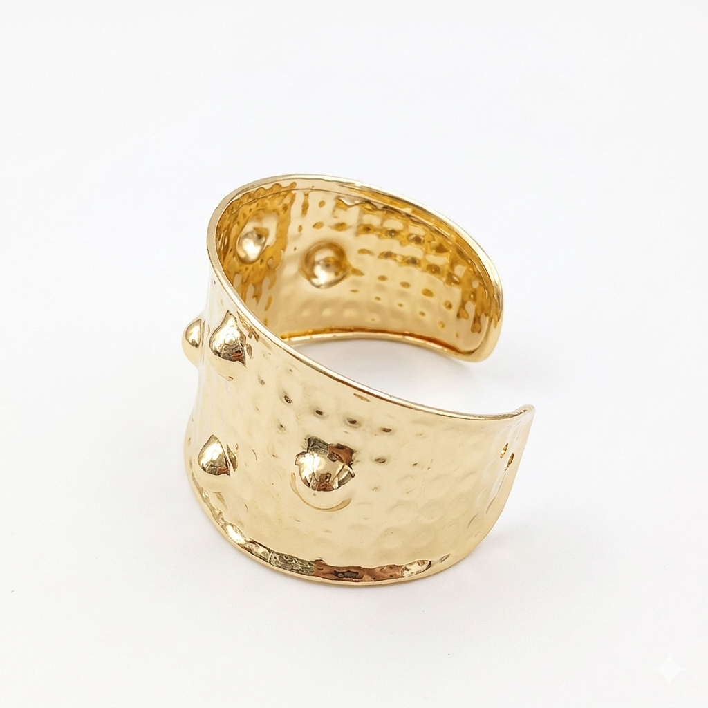 The99Jewel Gold Plated Premium Modern Artistic Cuff Kada