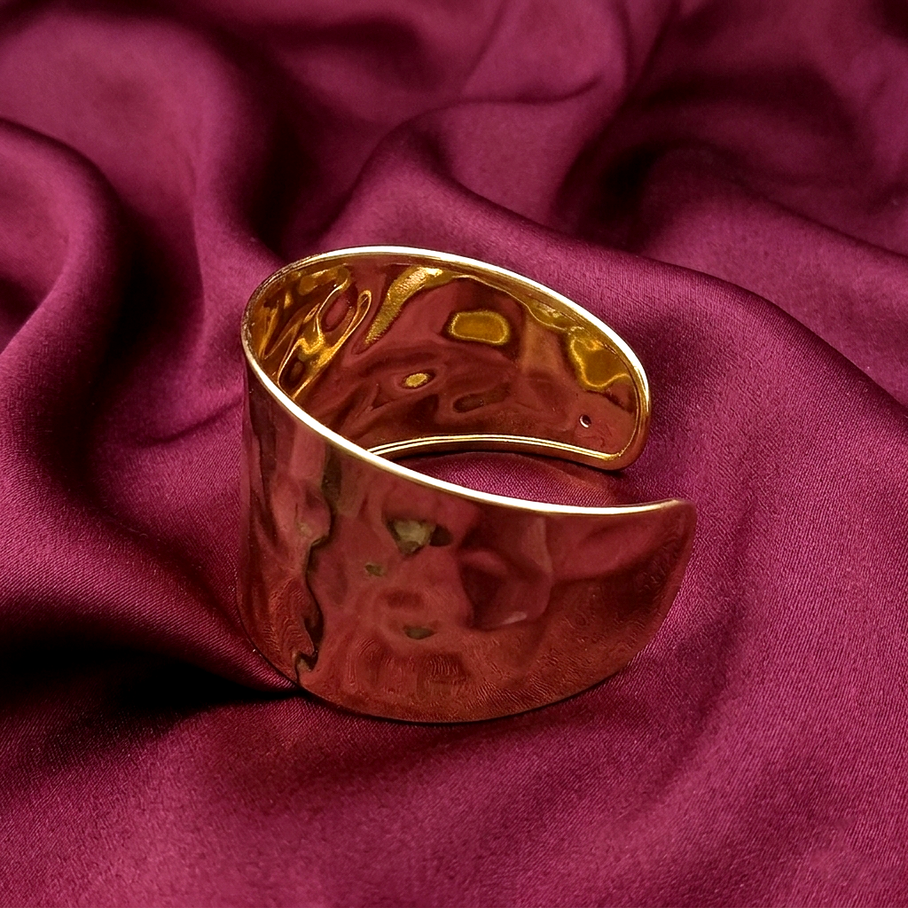 The99Jewel Gold Plated Designer Statement Cuff Kada