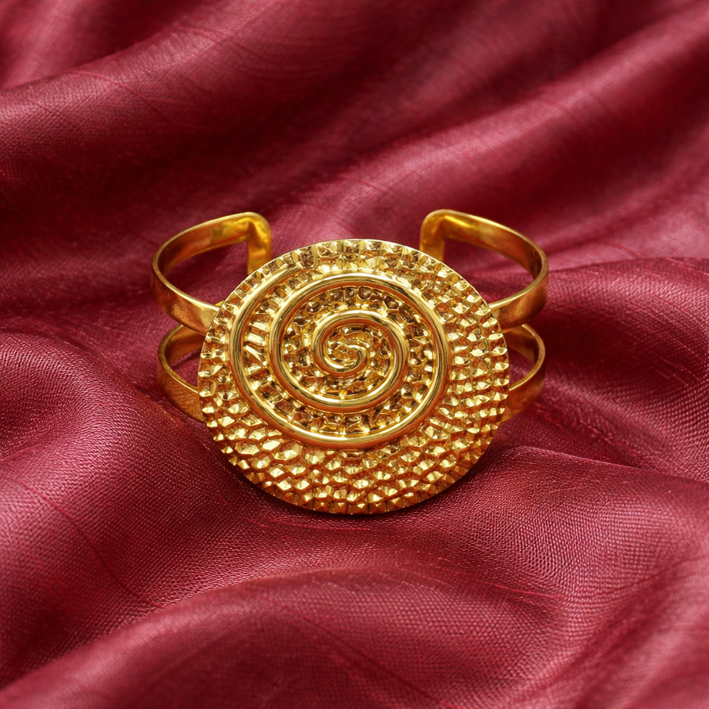 The99Jewel Gold Plated Trendy Star Fish Design Cuff Kada