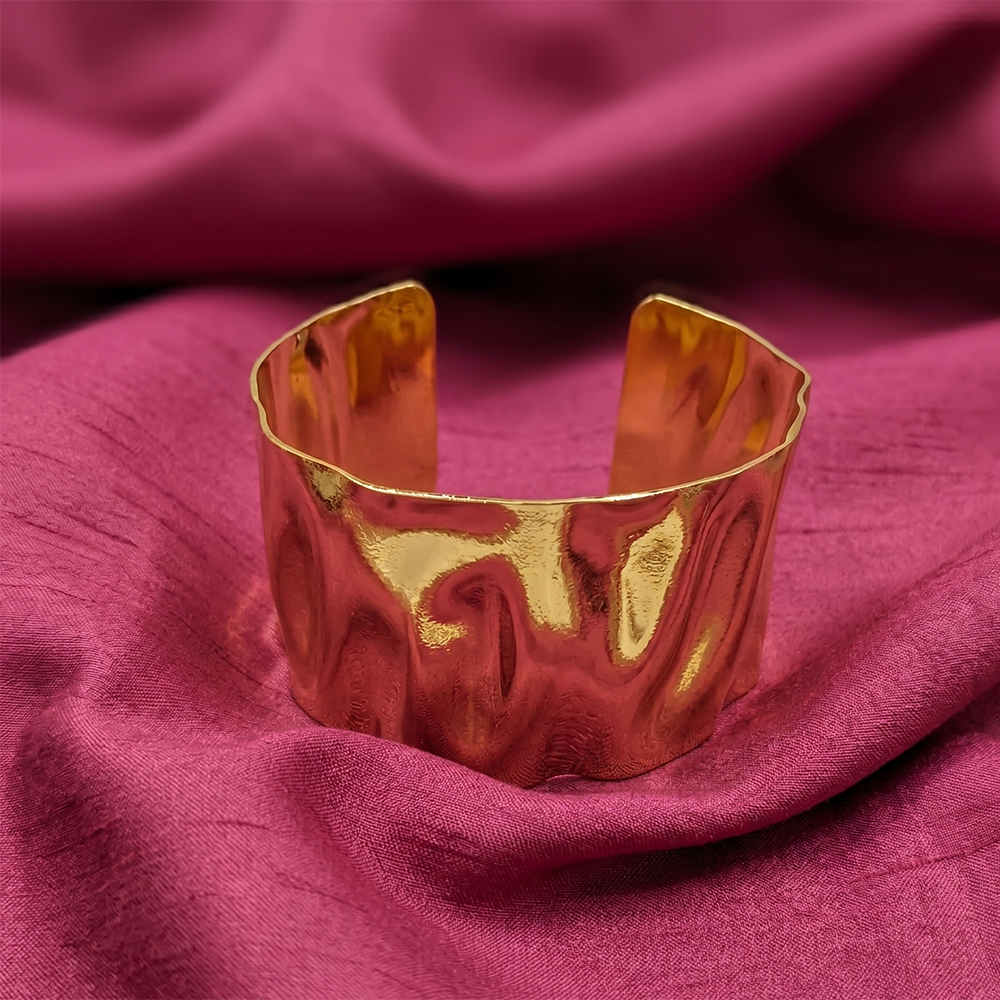 The99Jewel  Gold Plated Designer Statement Cuff Kada