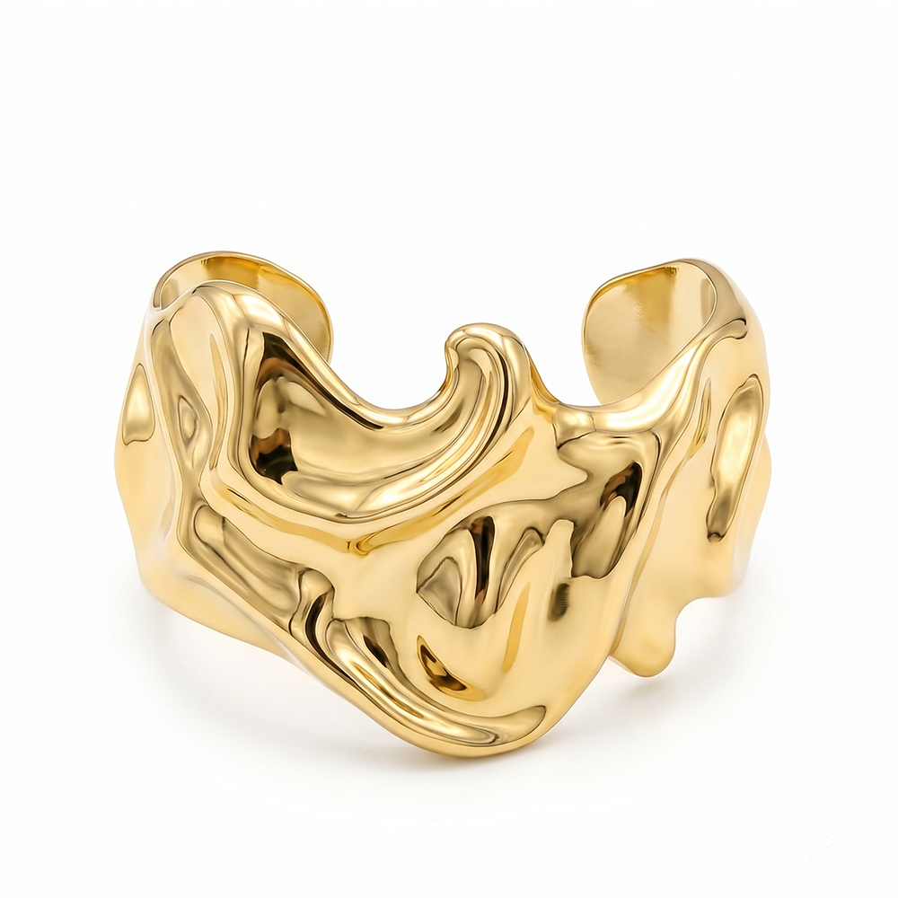 The99Jewel Glamorous Gold Finish Statement Kada Bracelet for women