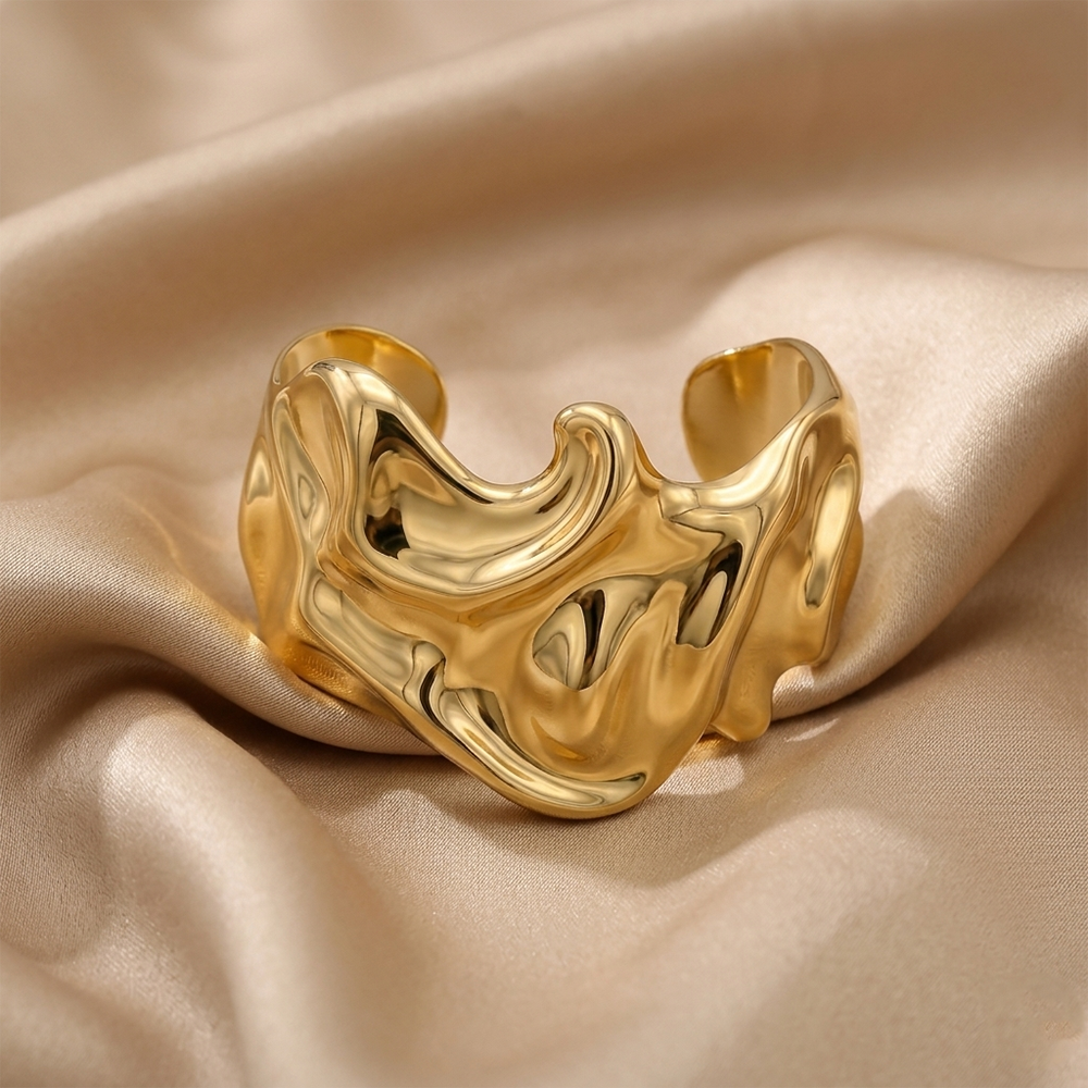The99Jewel Glamorous Gold Finish Statement Kada Bracelet for women