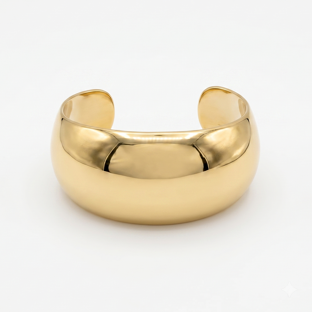 The99Jewel Timeless Gold Finish Statement Kada Bracelet for women