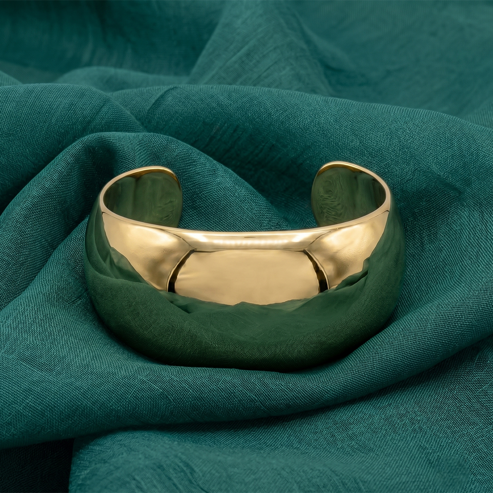 The99Jewel Timeless Gold Finish Statement Kada Bracelet for women