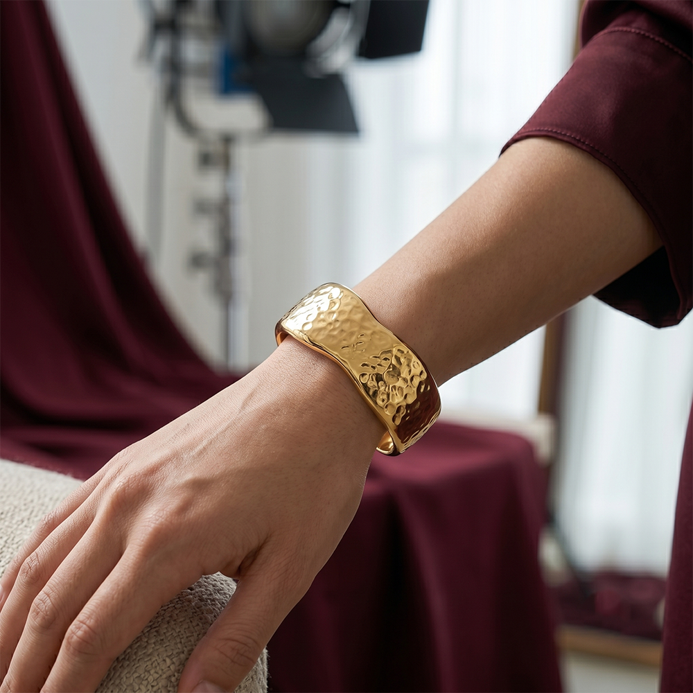The99Jewel Dazzling Luxury-Inspired Gold Finish Kada Bracelet for women