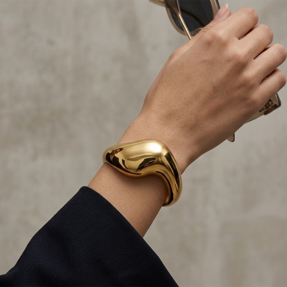 The99Jewel Exclusive Gold Finish Kada Bracelet for women