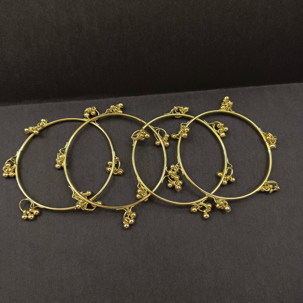 The99Jewel Gold Plated Viral Kashmiri Ghungroo Bangles Set (4 Piece in Set)
