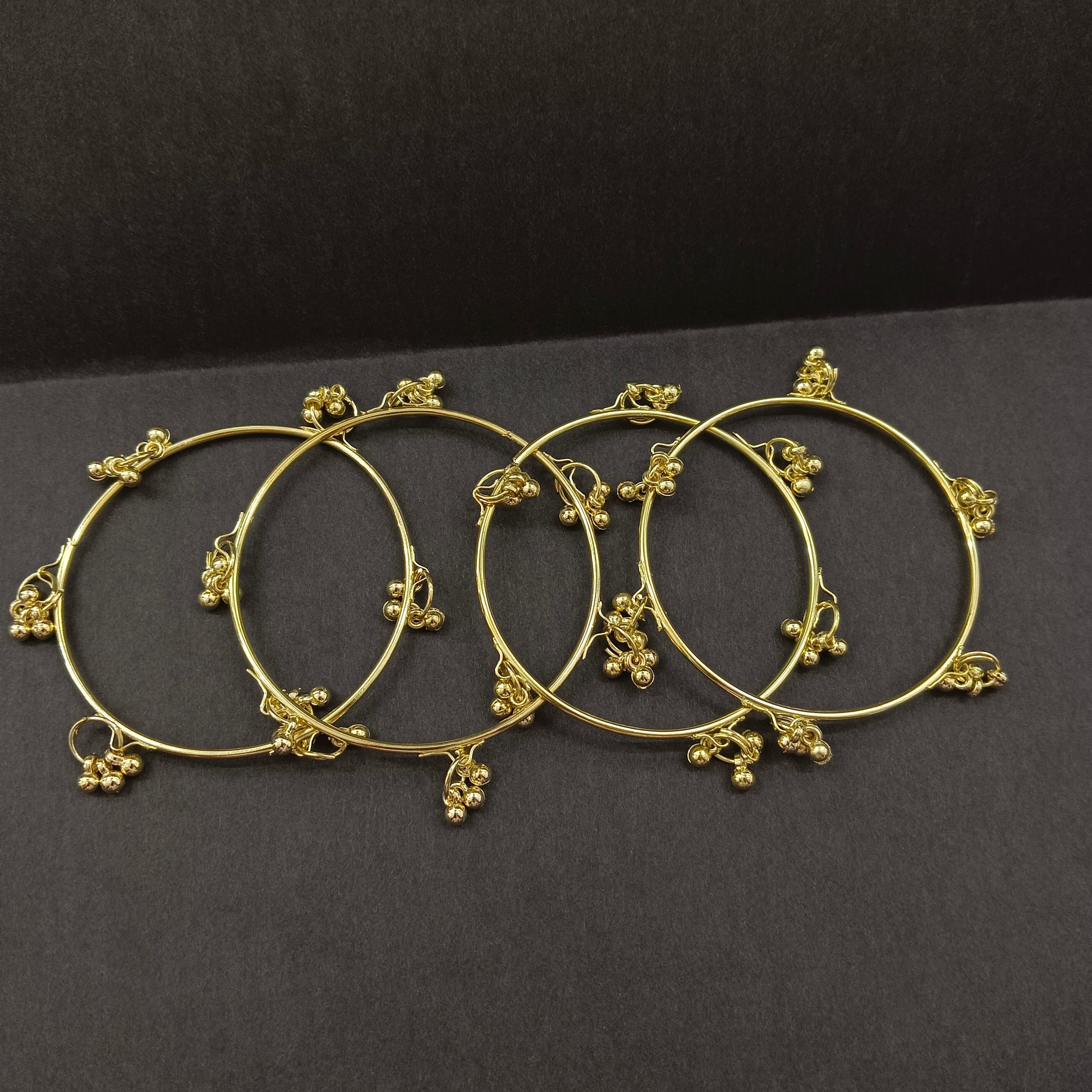 The99Jewel Gold Plated Viral Kashmiri Ghungroo Bangles Set (4 Piece in Set)
