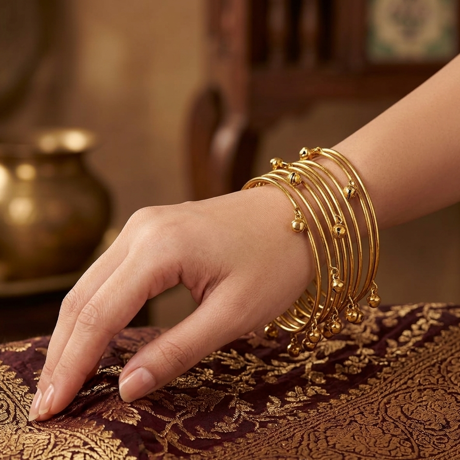 The99Jewel Gold Plated Meenakari Bangles Set ( 4 Piece In Set )