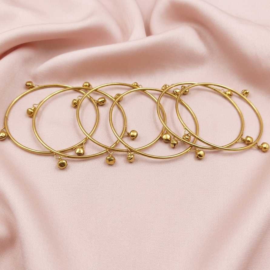 The99Jewel Antique Gold Plated Viral Kashmiri Bangles Set (6 Piece in Set)