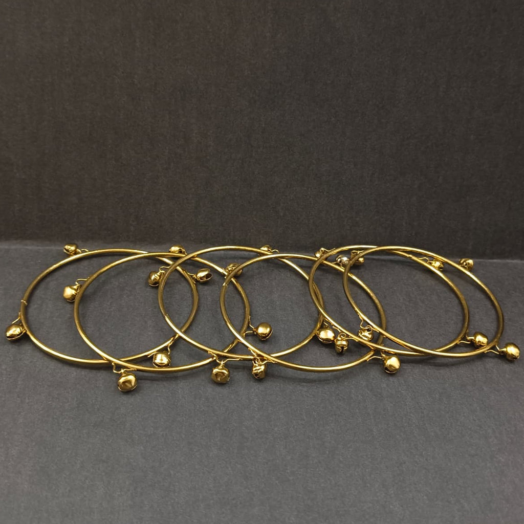 The99Jewel Antique Gold Plated Viral Kashmiri Bangles Set (6 Piece in Set)