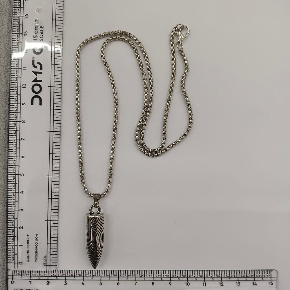 The99Jewel Stylish Bullet Shape Chain Pendant for Men