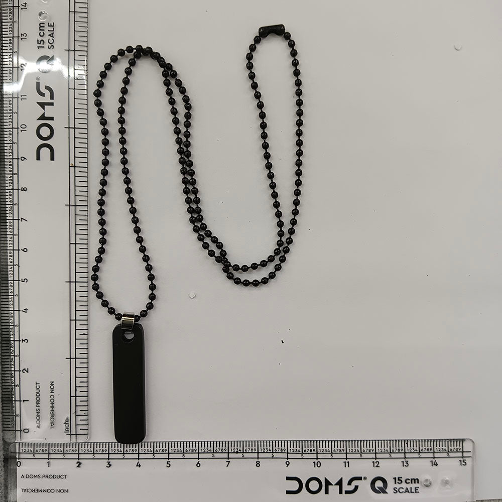 The99Jewel Contemporary Black  Tag Pendant for Mens