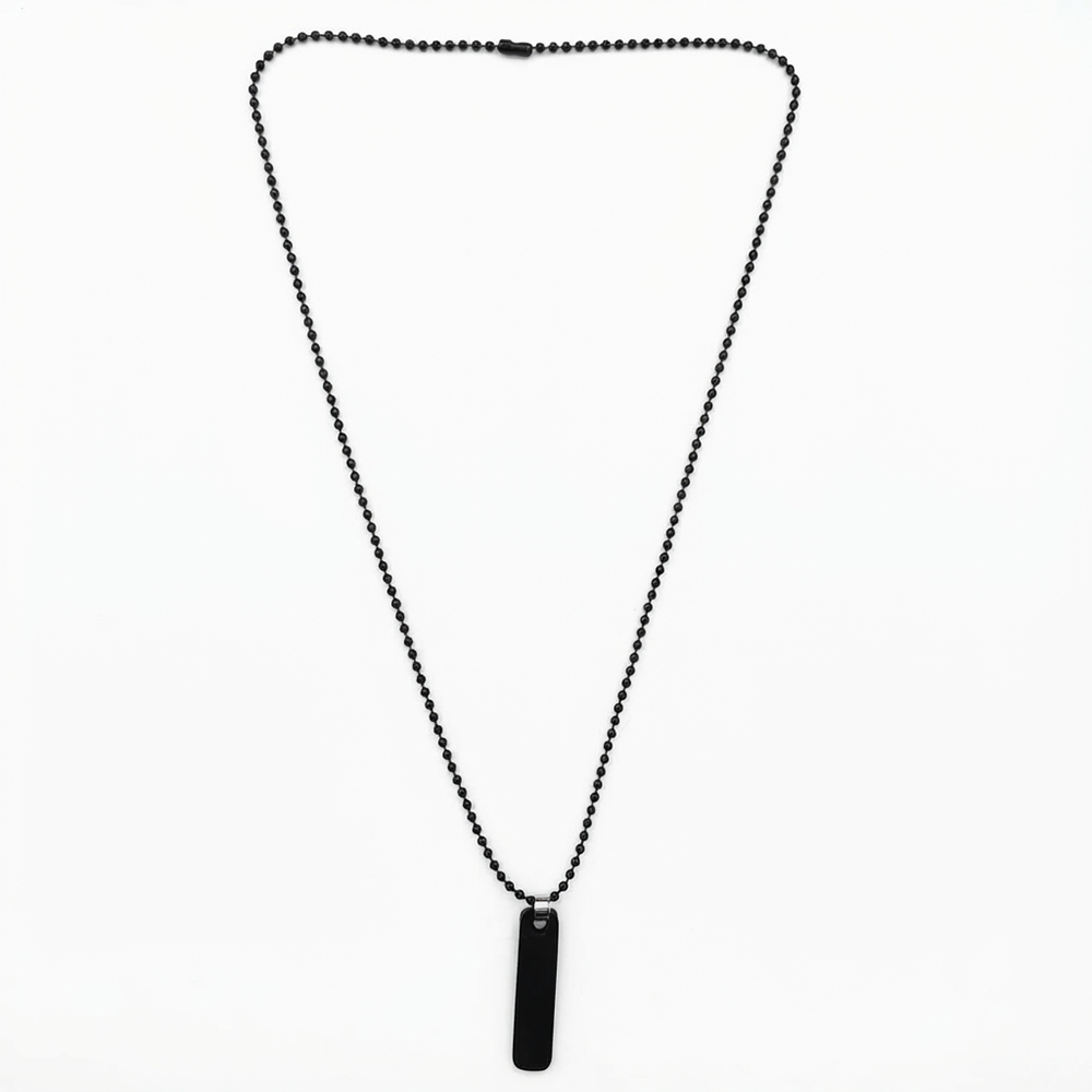 The99Jewel Contemporary Black  Tag Pendant for Mens