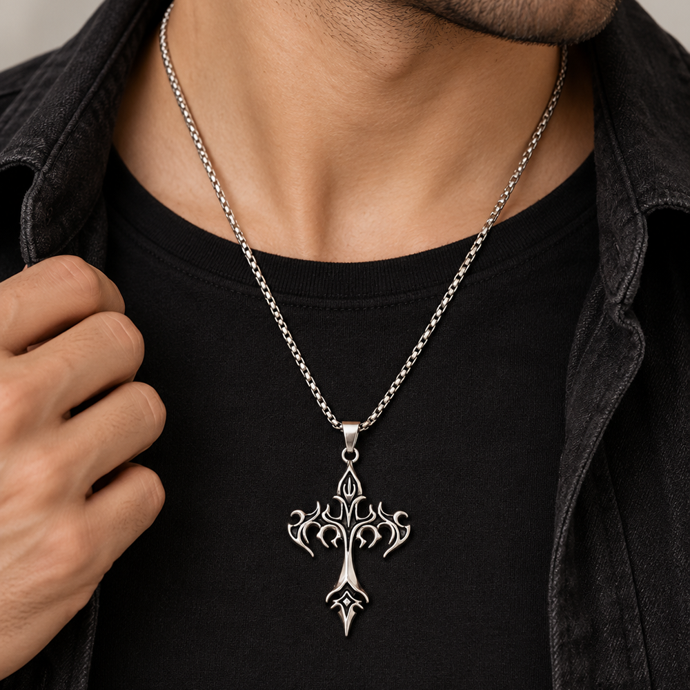 The99Jewel Stylish Tribal Cross Chain pendant for Men