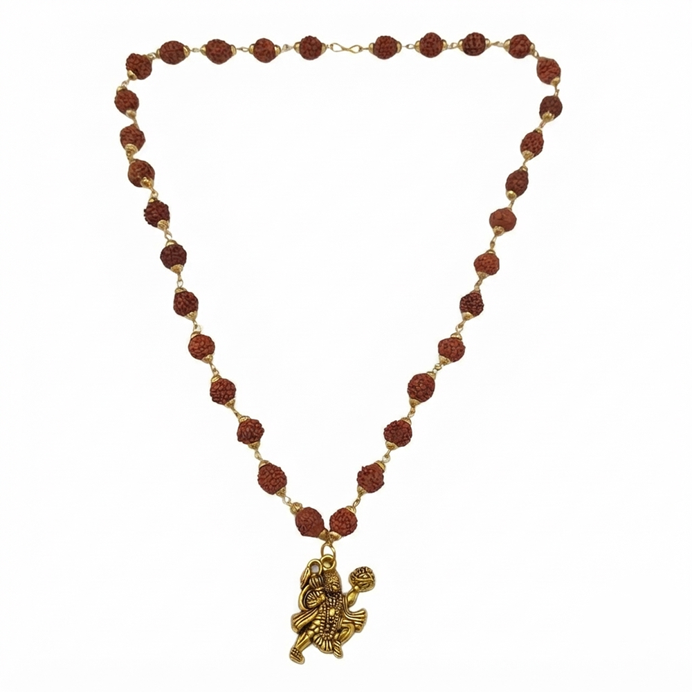 The99Jewel Rudraksha Beads with Hanuman Pendant for Men