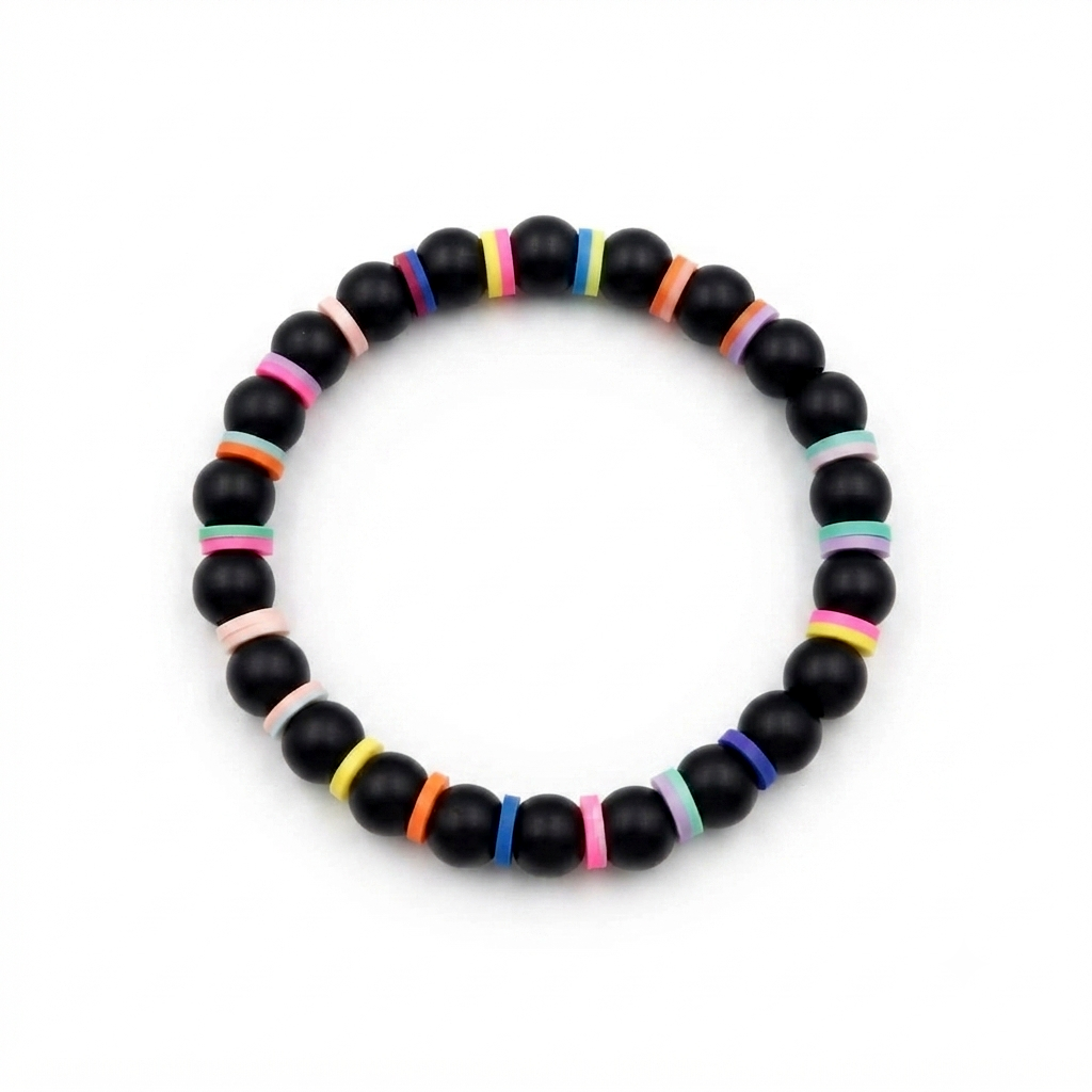 The99Jewel Minimalist Black Beaded Bracelet