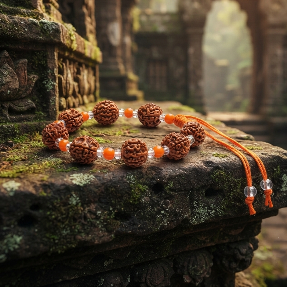 The99Jewel Handcrafted Spiritual Rudraksh Beads Bracelet
