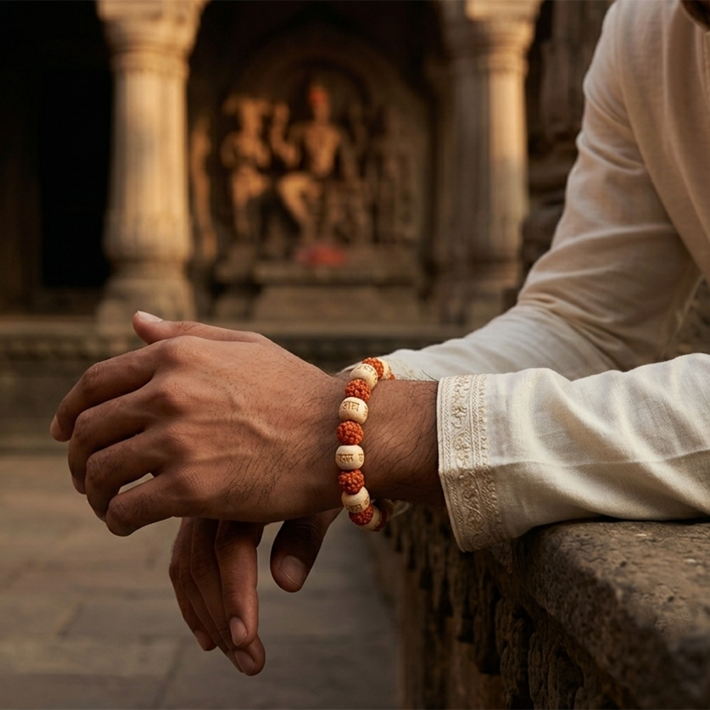 The99Jewel Handcrafted Spiritual Rudraksh Beads Bracelet