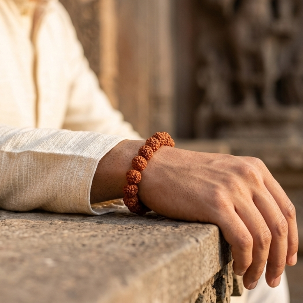 The99Jewel Handcrafted Spiritual Rudraksh Beads Bracelet