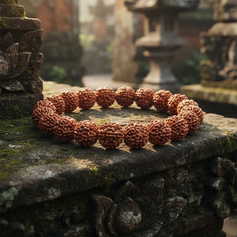 The99Jewel Handcrafted Spiritual Rudraksh Beads Bracelet