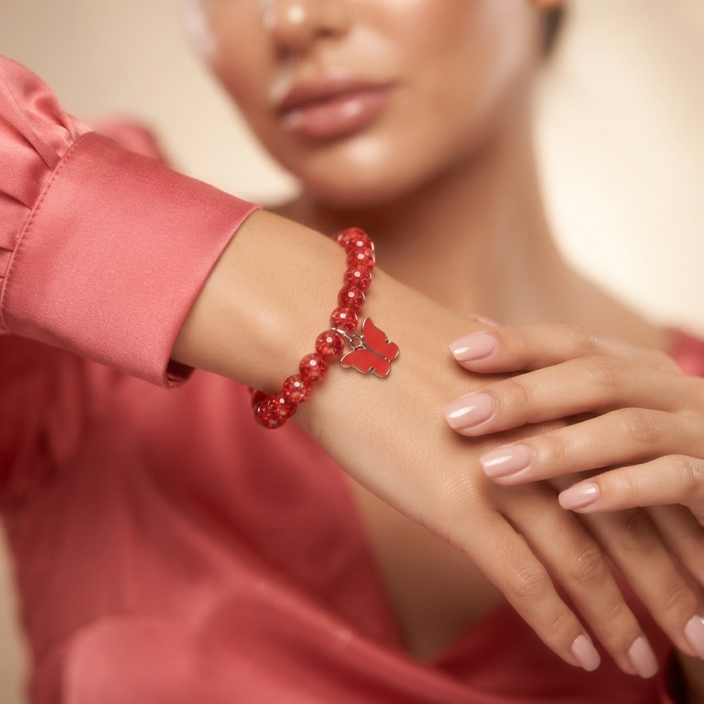 The99Jewel Handcrafted Butterfly Charm Bracelet for Women and Gorls