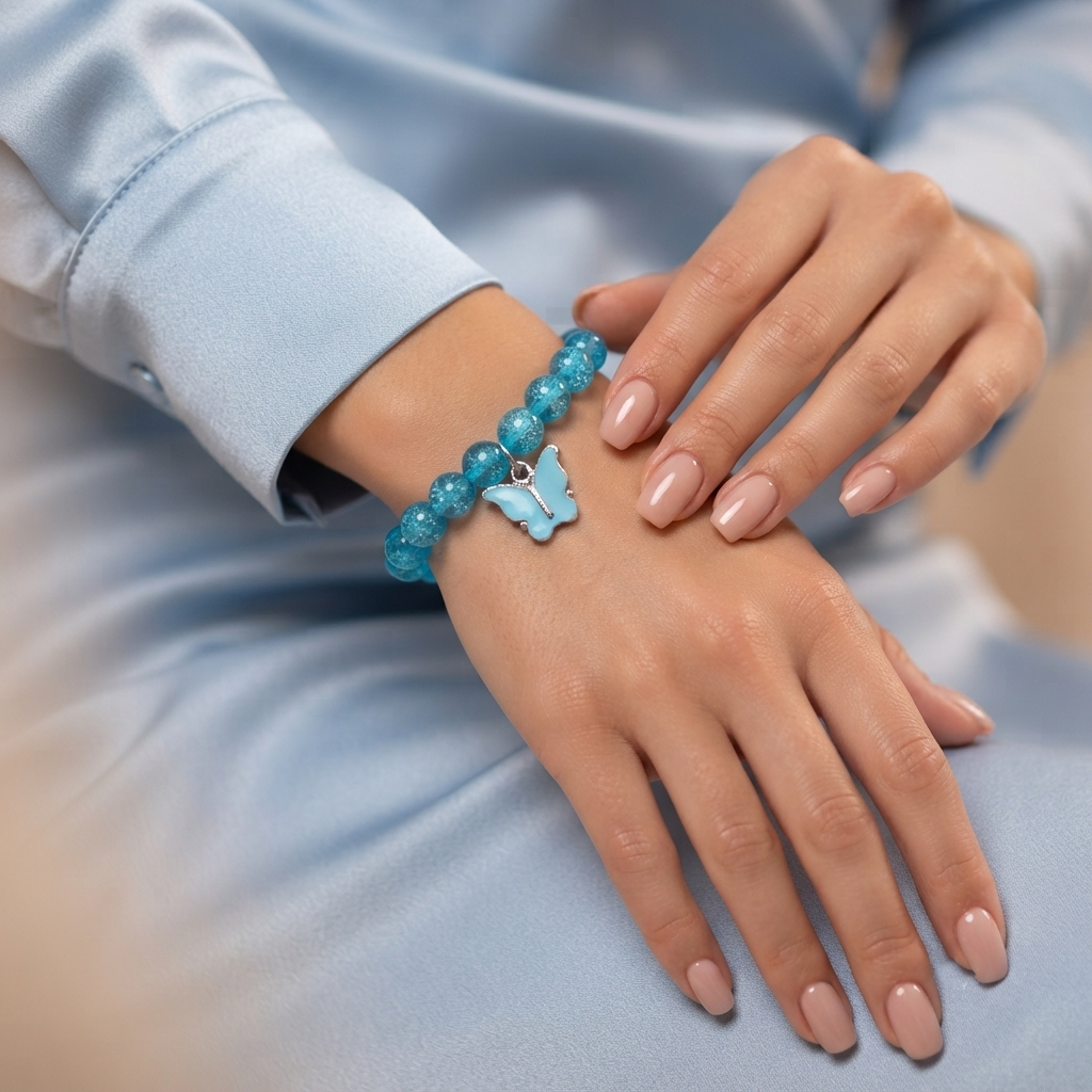 The99Jewel Handcrafted Butterfly Charm Bracelet for Women and Gorls