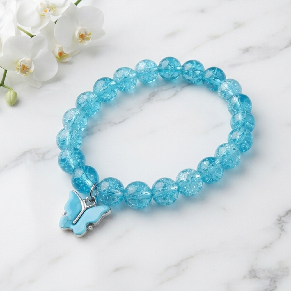 The99Jewel Handcrafted Butterfly Charm Bracelet for Women and Gorls