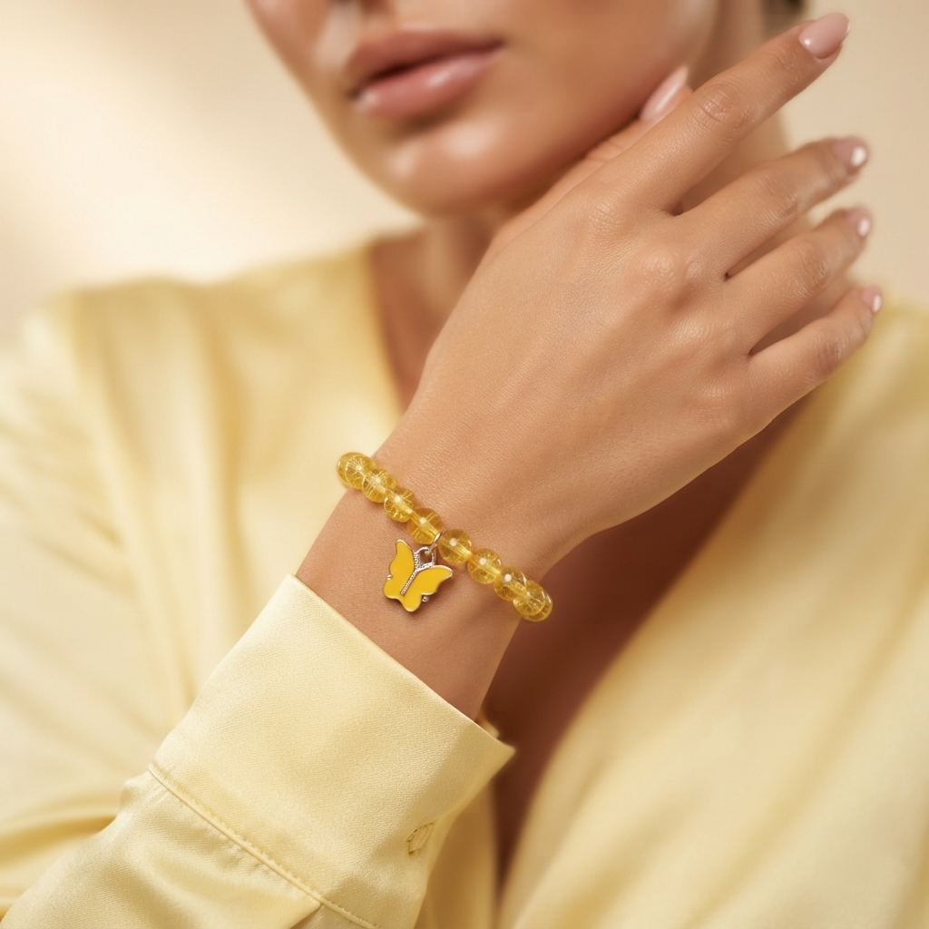 The99Jewel Handcrafted Butterfly Charm Bracelet for Women and Gorls