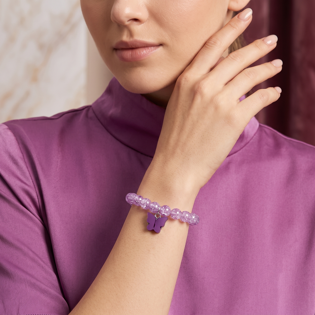 The99Jewel Handcrafted Butterfly Charm Bracelet for Women and Gorls