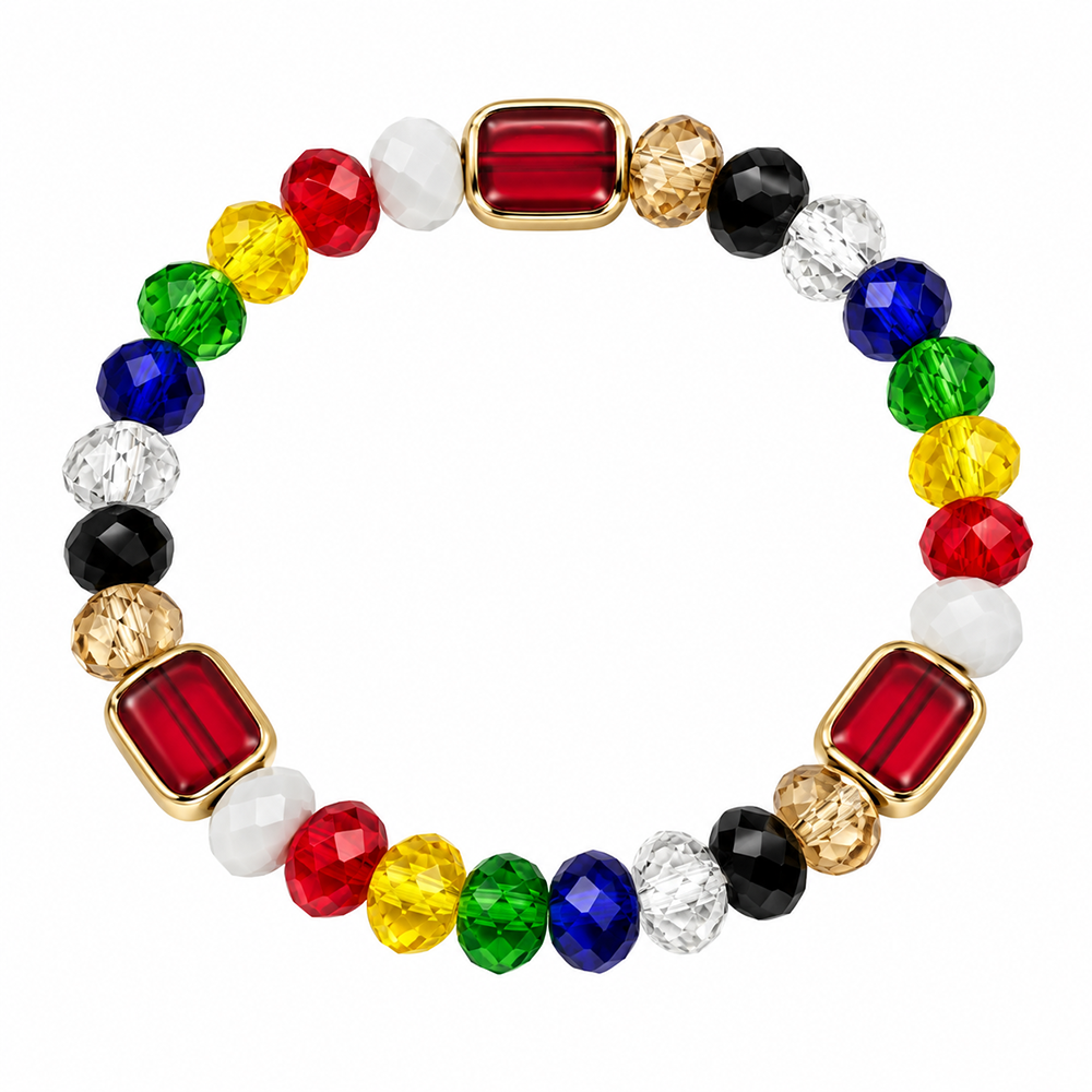 The99Jewel Colourful Beads Bracelet with Charm Stylish Fashion Accessory Men's & Women