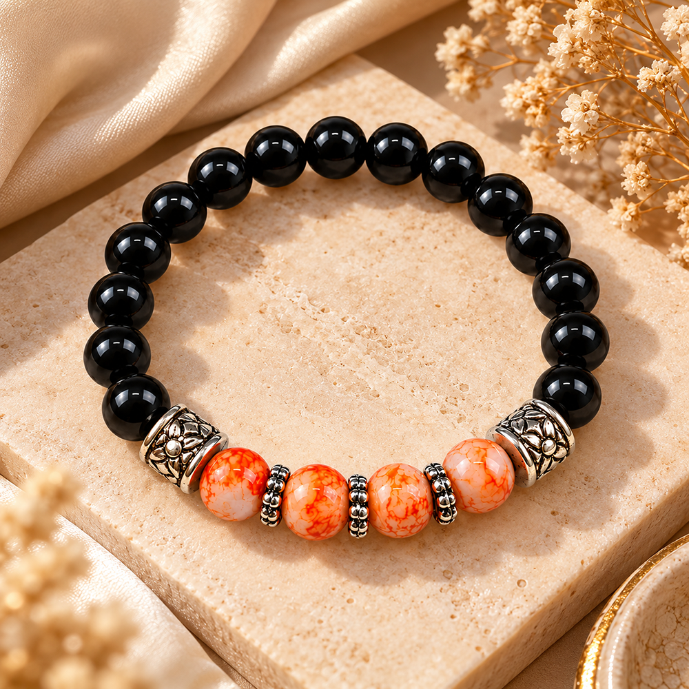 The99Jewel Fashionable Beaded Charm Bracelet | Trendy Jewellery Accessory for Women & Girls