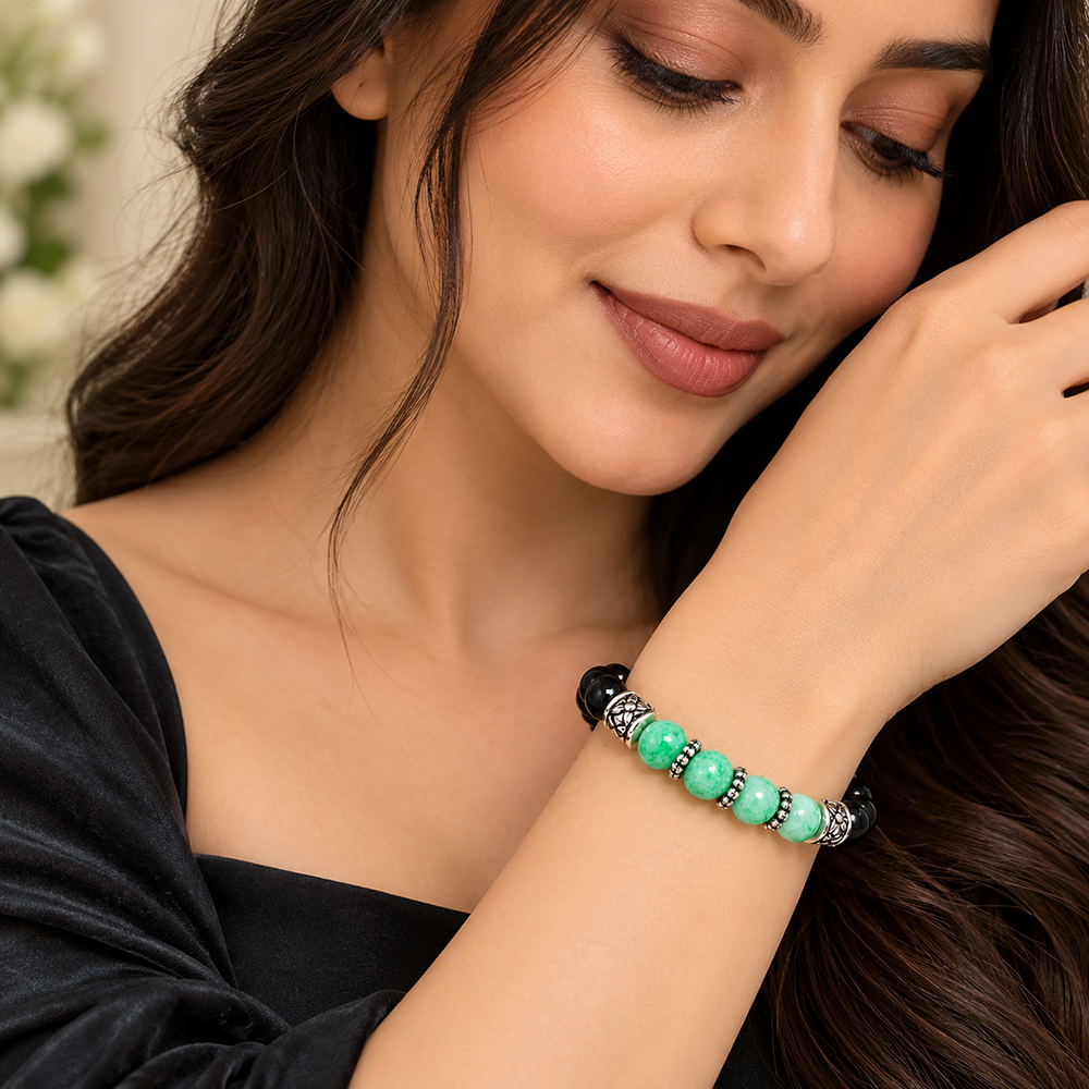 The99Jewel Fashionable Beaded Charm Bracelet | Trendy Jewellery Accessory for Women & Girls