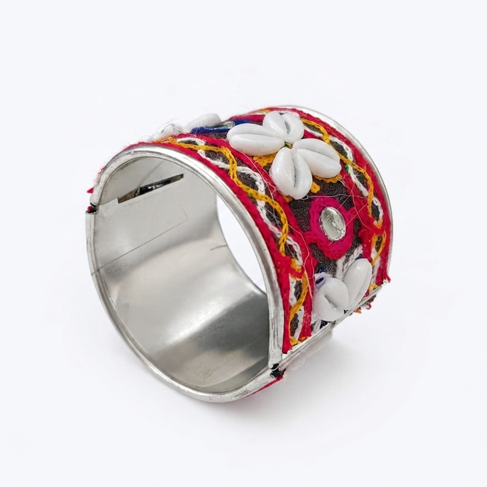 The99Jewel Navratri Shell Bracelet Kada with Ghungroo Traditional Jewellery for Women