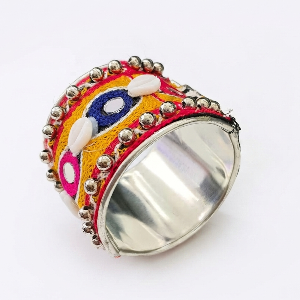 The99Jewel Navratri Shell Bracelet Kada with Ghungroo Traditional Jewellery for Women