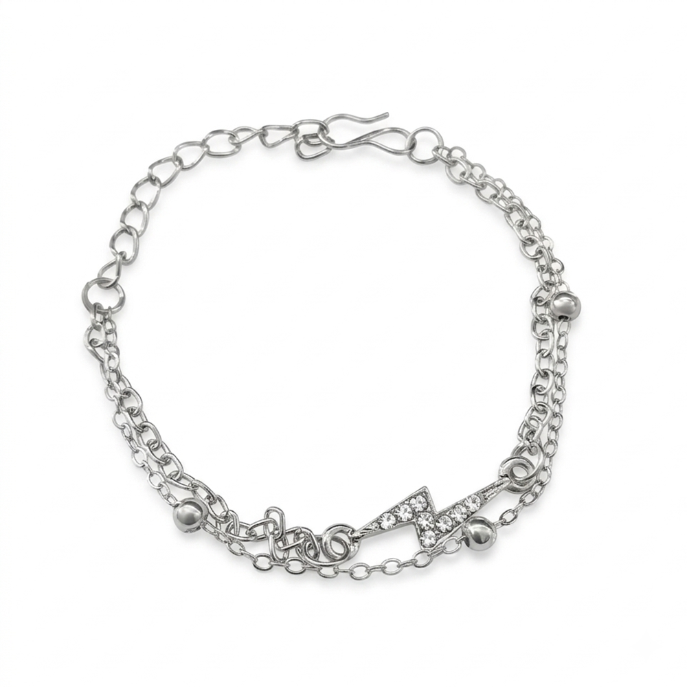 The99Jewel Graceful Silver Plated Austrian Stone Adjustable Bracelet