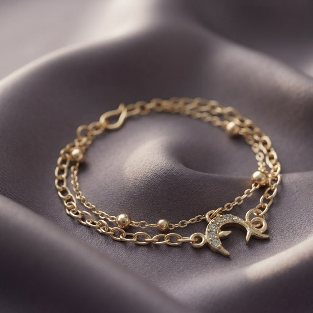 The99Jewel Graceful Rose Gold Plated Austrian Stone Adjustable Bracelet with Dolphin Shape Charm