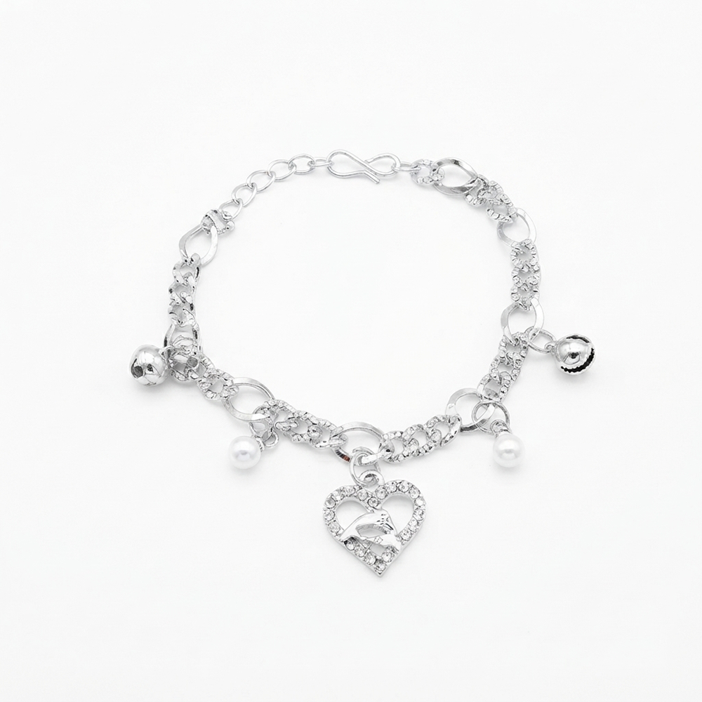 The99Jewel Fashionable Gold Plated Heart Shape Adjustable Bracelet with Eveil Eye