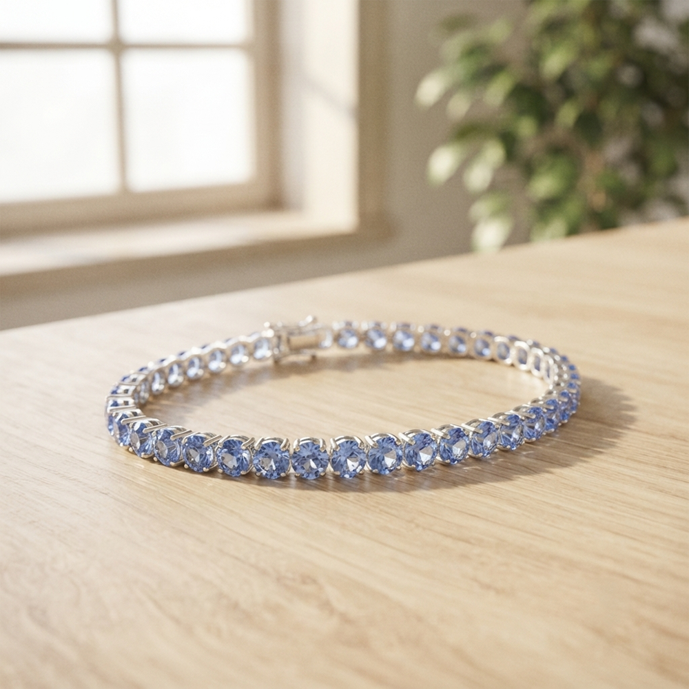 The99Jewel Silver Plated Dazzling Austrian Stone Bracelet  for Party & Festive Wear