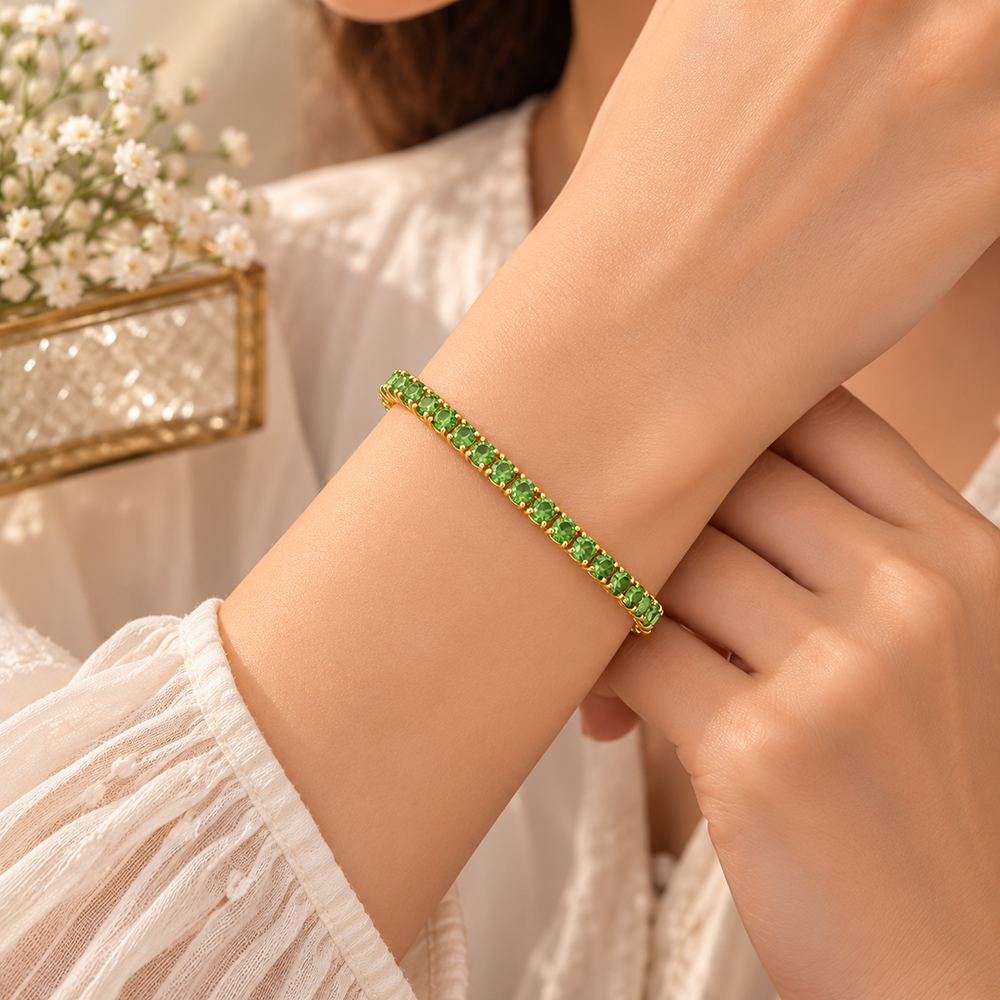 The99Jewel Dazzling Austrian Stone Bracelet with Tassels for Party & Festive Wear