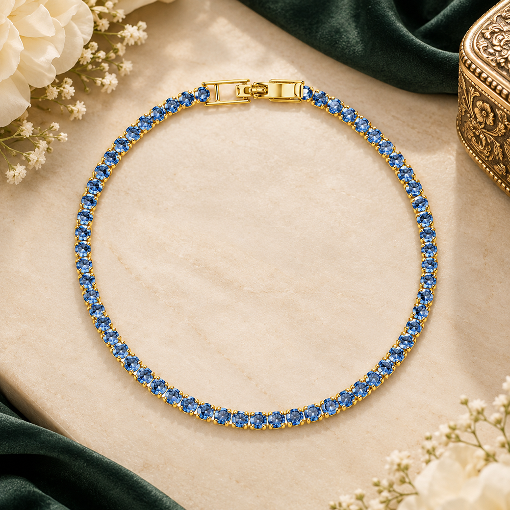 The99Jewel Dazzling Austrian Stone Bracelet with Tassels for Party & Festive Wear